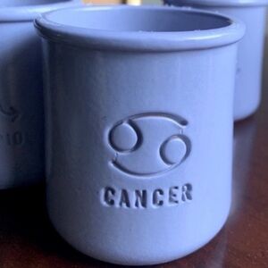 ♋️ La Fermiere Zodiac CANCER Glazed Terra Cotta Mini pot